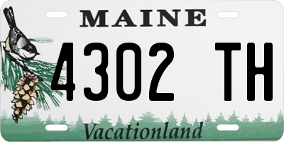 ME license plate 4302TH