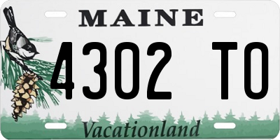 ME license plate 4302TO