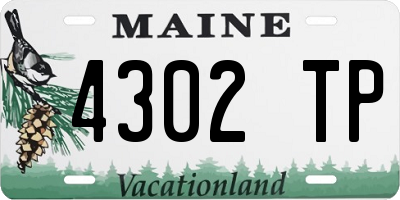 ME license plate 4302TP