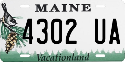 ME license plate 4302UA