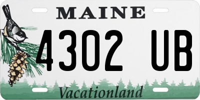ME license plate 4302UB