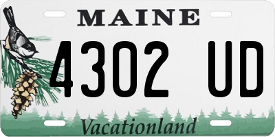 ME license plate 4302UD