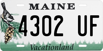 ME license plate 4302UF