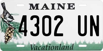 ME license plate 4302UN