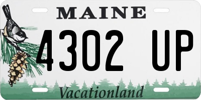 ME license plate 4302UP