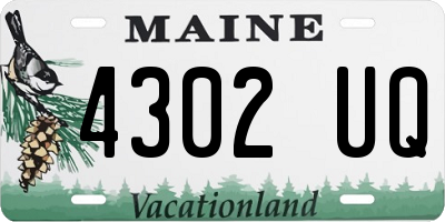 ME license plate 4302UQ