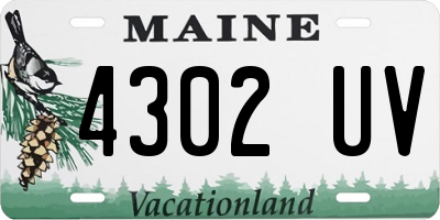 ME license plate 4302UV