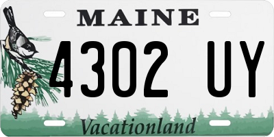 ME license plate 4302UY