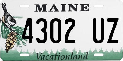 ME license plate 4302UZ