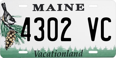ME license plate 4302VC