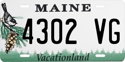 ME license plate 4302VG