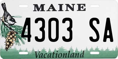 ME license plate 4303SA