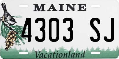 ME license plate 4303SJ