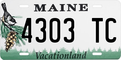 ME license plate 4303TC