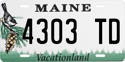ME license plate 4303TD