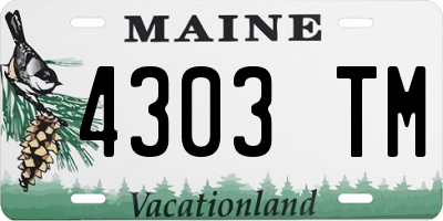 ME license plate 4303TM