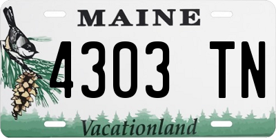 ME license plate 4303TN