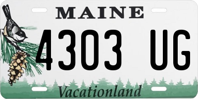 ME license plate 4303UG