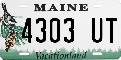 ME license plate 4303UT