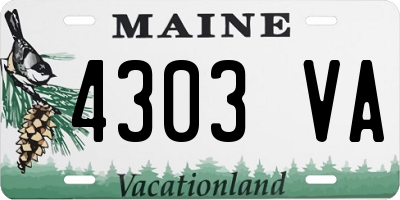 ME license plate 4303VA