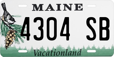 ME license plate 4304SB