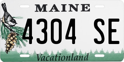 ME license plate 4304SE