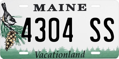 ME license plate 4304SS