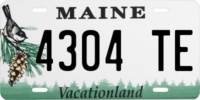 ME license plate 4304TE