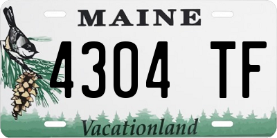 ME license plate 4304TF