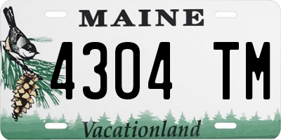 ME license plate 4304TM