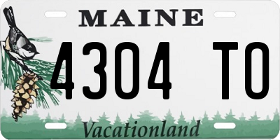 ME license plate 4304TO
