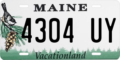 ME license plate 4304UY