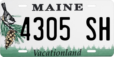 ME license plate 4305SH