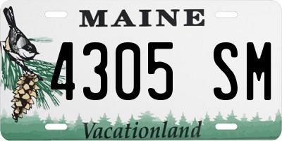 ME license plate 4305SM