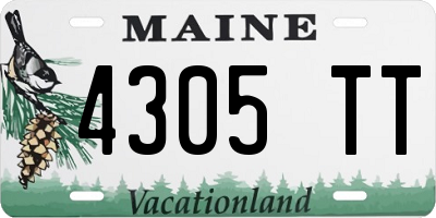 ME license plate 4305TT