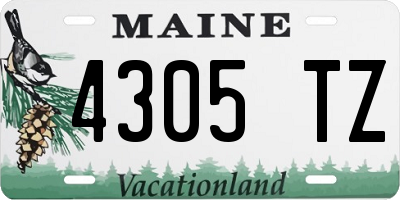 ME license plate 4305TZ