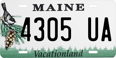 ME license plate 4305UA