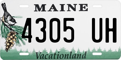ME license plate 4305UH