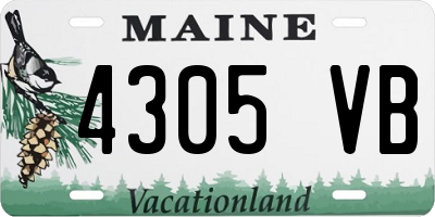 ME license plate 4305VB