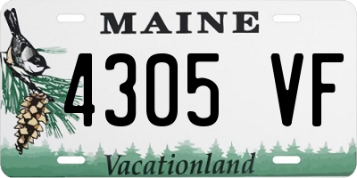 ME license plate 4305VF
