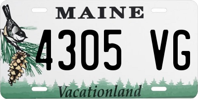 ME license plate 4305VG