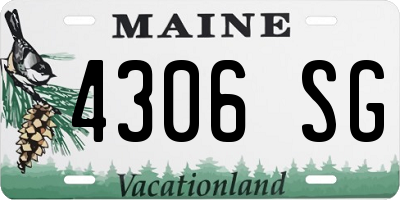 ME license plate 4306SG