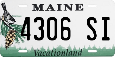 ME license plate 4306SI