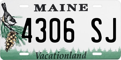 ME license plate 4306SJ