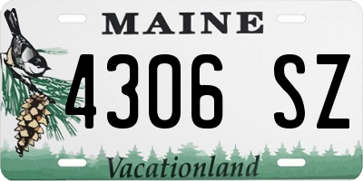 ME license plate 4306SZ