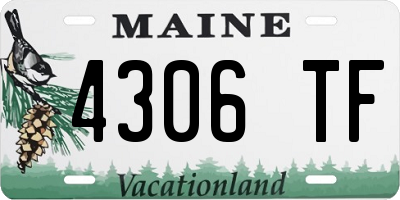 ME license plate 4306TF
