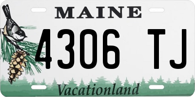 ME license plate 4306TJ