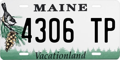 ME license plate 4306TP