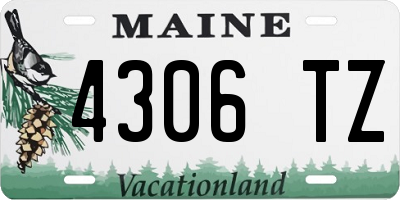 ME license plate 4306TZ