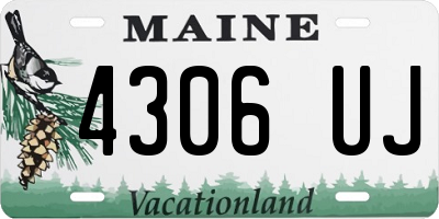ME license plate 4306UJ